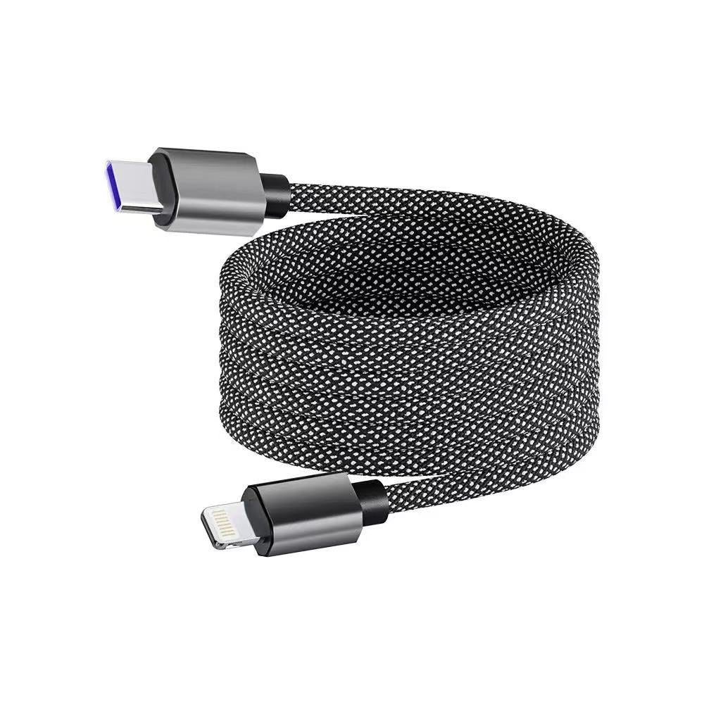 Magnetisk Kabel Magstack Pro USB-C Til Lightning Sort 1m