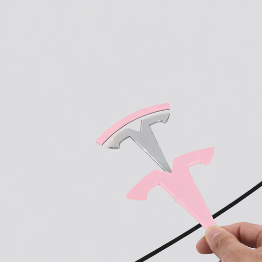 Emblem lyserød embossed TESLA Model 3/Y